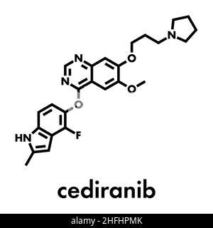 Cediranib cancer drug molecule. Skeletal formula Stock Vector Image & Art - Alamy