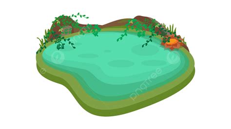 Ilustraci N Plana Del Lago Png Lago Dibujos Animados Clipart Png Y