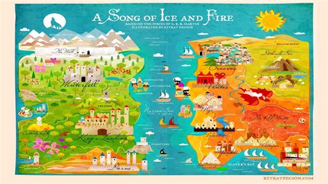 A Song Of Ice Fire Map Got Illustrierte Karten Das Lied Von Eis