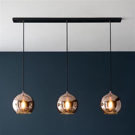 Modern Light Copper Mirrored Glass Globe Ceiling Light Stillorgan Decor