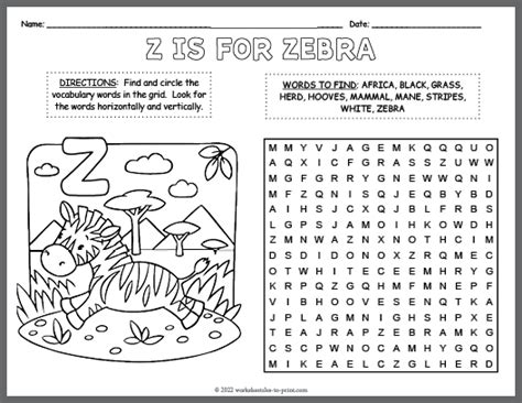 Printable Picture Of Zebra Printable Word Searches The Best Porn Website