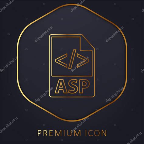 Formato De Archivo Asp Symbol Golden Line Premium Logo Or Icon 2024