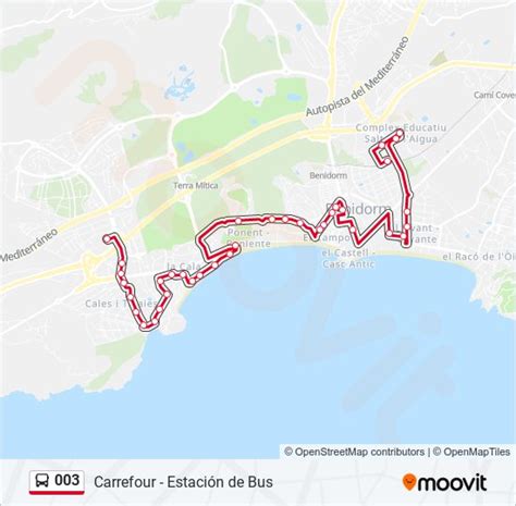 003 Route Schedules Stops Maps Carrefour Estación de Bus Updated