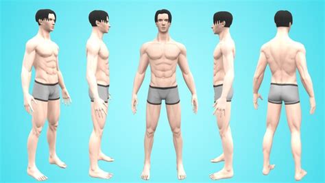 Modelo D Zuan Male Base Mesh Cartoon Character Turbosquid