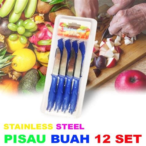 Jual Isi Pcs Pisau Dapur Mini Stainless Steel Sayur Dan Buah Di