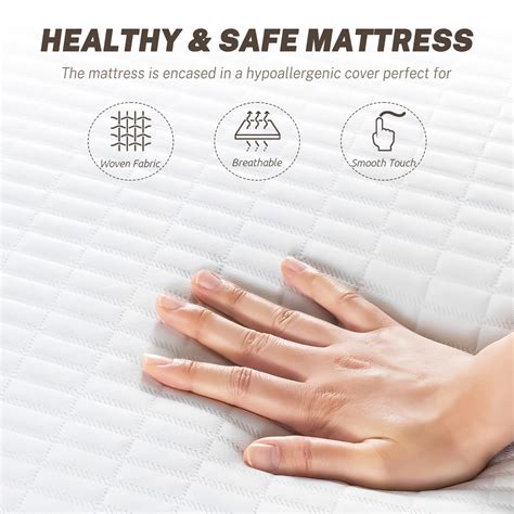 Dopinmin Queen Mattress Inch Gel Infused Memory Foam Mattress Medium