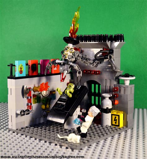 Lego Custom Dr Frankensteins Laboratory Scene With Minifigures Mo