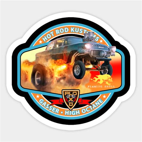 Hot Rod Gasser Car Sticker Teepublic