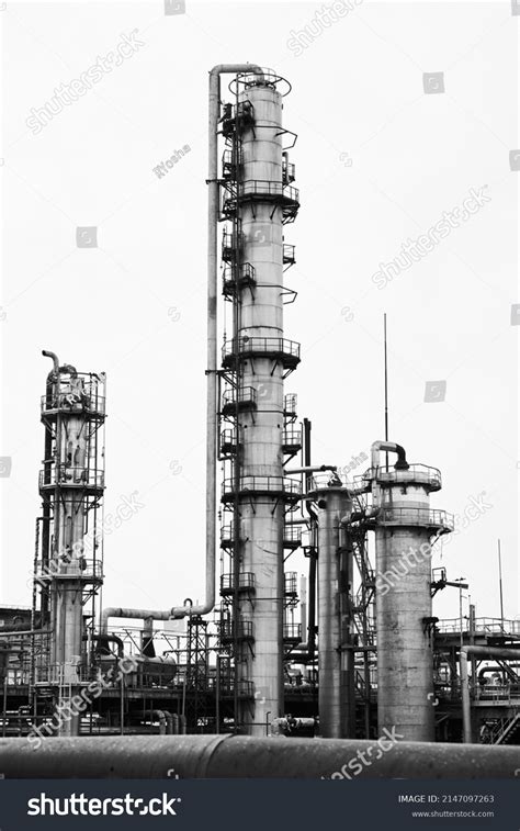 Old Methanol Distillation Rectification Refinery Column Stock Photo