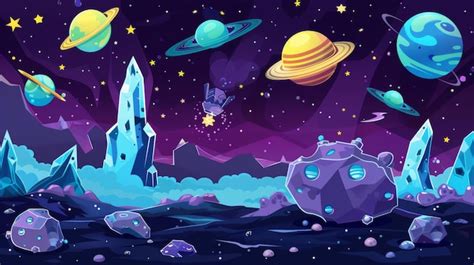 Premium Photo Alien Ufo And Planets Isolated On Starry Sky Background