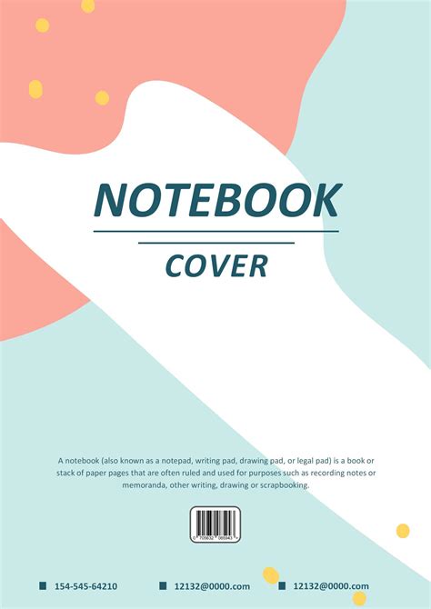 Word Of Simple Fresh Abstract Notebook Docx Wps Free Templates