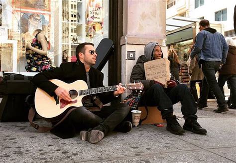 He Could Play Anywhere But He Chooses To Play Next To The Homeless