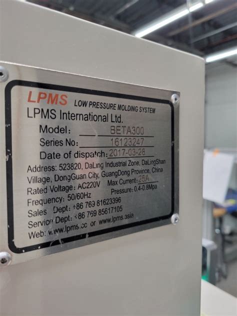 2017 Lpms Beta 3000 Smt Sales Group Quality Pre Owned Electronic Assembly Equipment