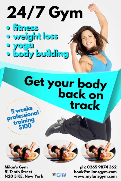 Fitness Club Flyer Template Postermywall