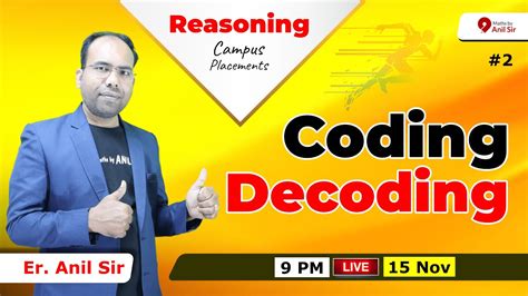 2 Coding And Decoding Reasoning Tricks Coding Decoding By Anil Sir