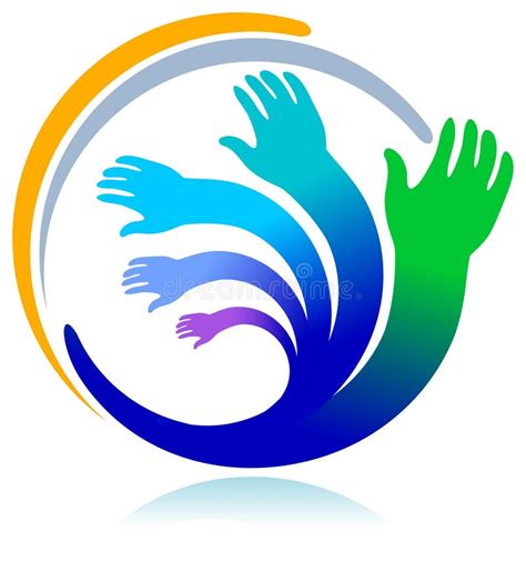 People Hands In Circle Logo Stock Vector Illustration Of Logo