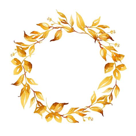 Premium Vector | Fall leaves wreath