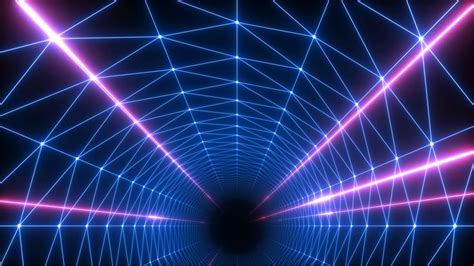 Free Motion Graphic Virtual Background ⚡️ Neon Retro Vintage 3d Grid