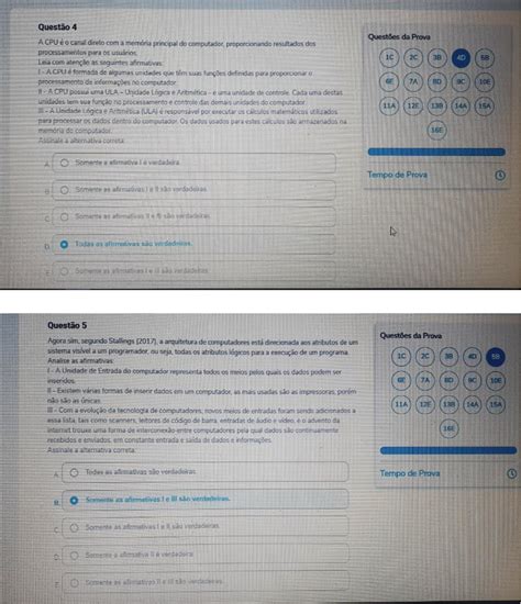 Prova Presencial Chamada Arquitetura E Organiza O De