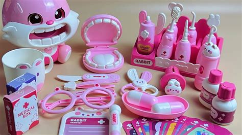 23 Minutes Satisfying With Unboxing Pink Rabbit Doctor Set Hello Kitty Kitchen Playset Toys