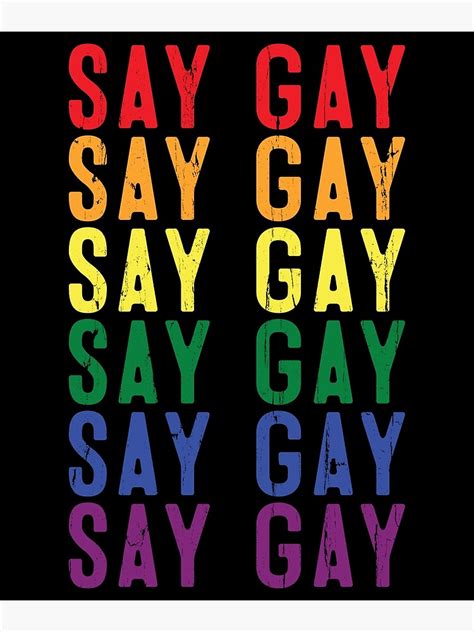 Florida Gay Say Gay LGBT Gay Pride Flag Art Print By RosannaArt Redbubble