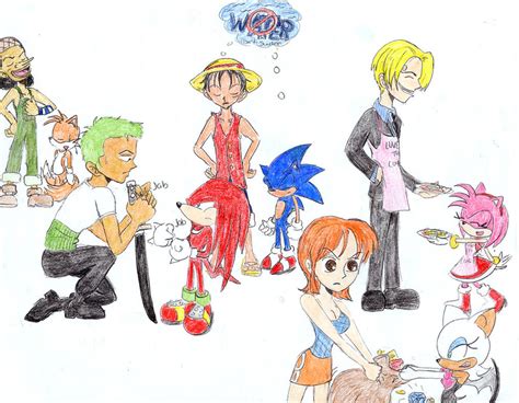 One Piece And Sonic Colored By Sammysmall On Deviantart