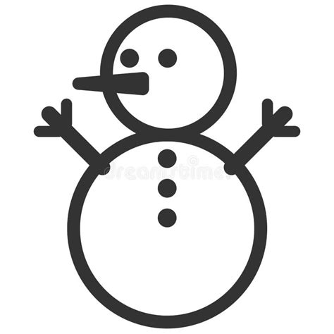 Snowman Linear Icon Modern Outline Snowman Logo Concept On Whit Stock