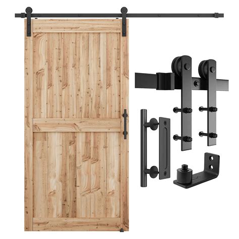 Smartstandard Ft Heavy Duty Sturdy Sliding Barn Door Hardware Kit