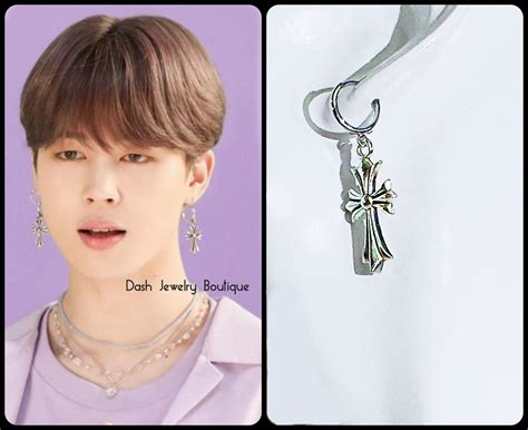 Bts Jimin Inspired Earrings Bts Jimin Style Earrings Bts Etsy