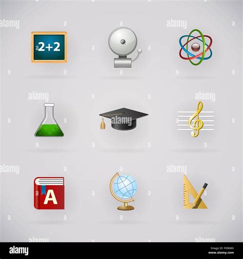 Education Pictogram Icons Set Stock Vector Image And Art Alamy
