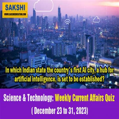 Weekly Current Affairs Science Technology Quiz Pdf December