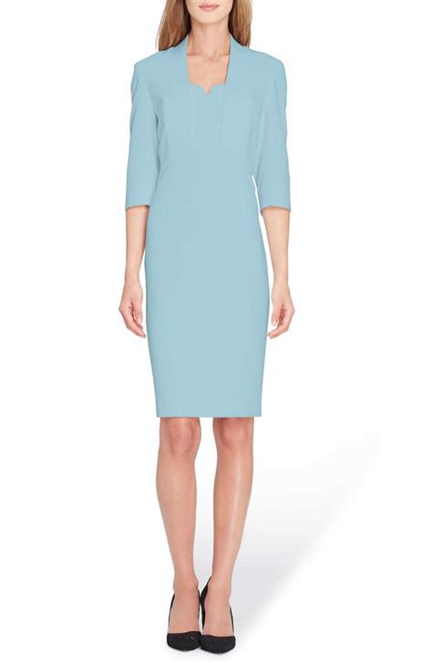 Main Image Tahari Sheath Dress U Neck Princess Seam Tahari