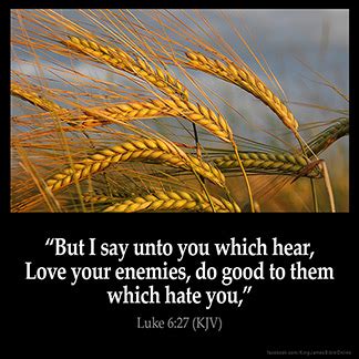 Luke Kjv But I Say Unto You Which Hear Love Your Enemies Do