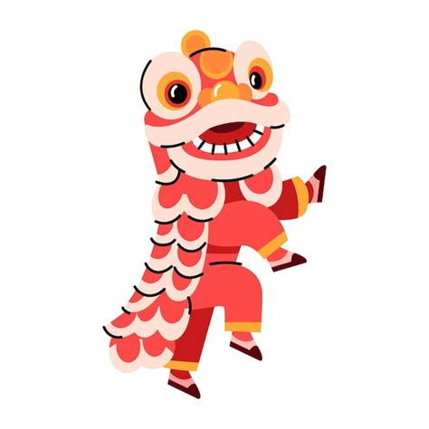 Premium Vector Cute Lion Dance