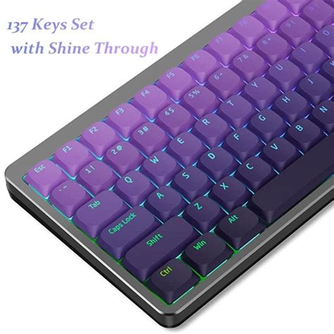 Mx Pbt Low Profile Keycaps Shine Through Etsy