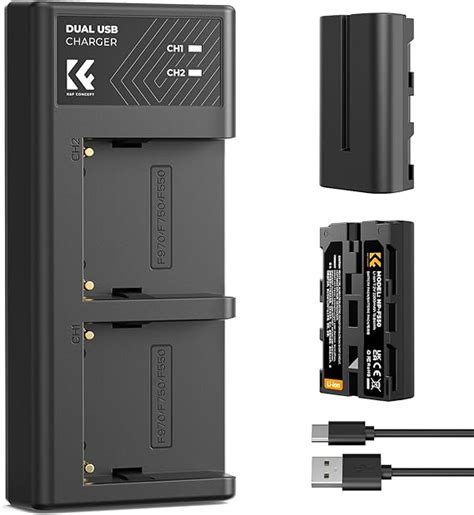 Amazon K F Concept NP F550 Battery 2 Pack And Dual LCD Battery