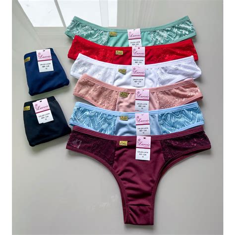 Kit 5 Calcinhas Conforto Renda Tanga Calcinha Lingerie Langerie Sensual