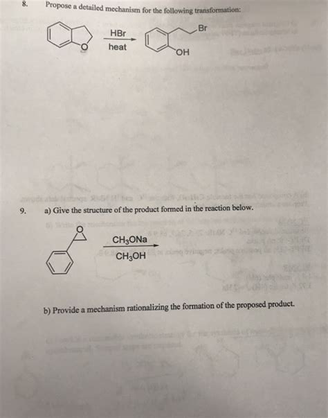 Solved 8 Propose A Detailed Mechanism For The Following Chegg