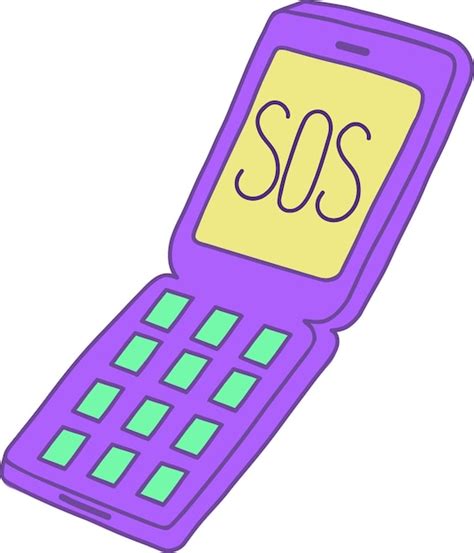 Premium Vector A Cute Retro Clamshell Phone In The Aesthetics Of