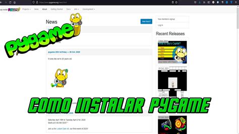 Como Instalar Pygame YouTube