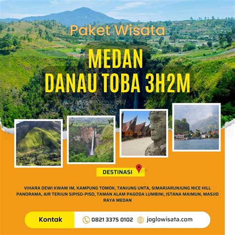 Paket Wisata Medan Dan Danau Toba 3 Hari 2 Malam Joglo Wisata