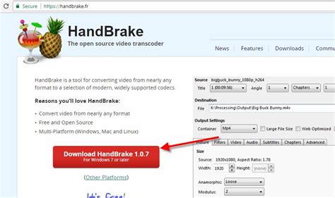 Using handbrake to compress video - ercamp