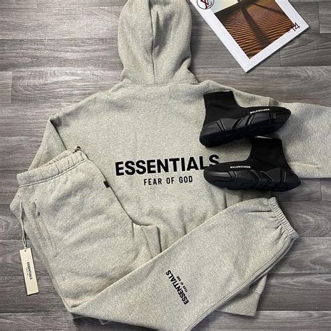 essentials fear  god tracksuit  sizes depop