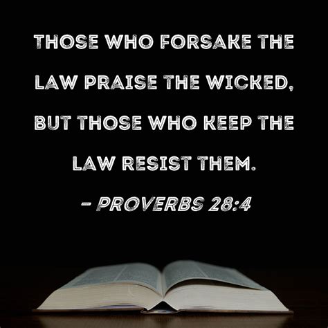 Deuteronomy Those Who Forsake The Law Praise The Wicked Shop