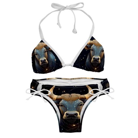 Taurus Constellation Detachable Sponge Adjustable Strap Bikini Set Two