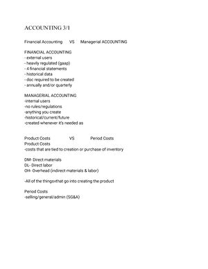 Intro TO ACCT FEB 2023 Notes ACCT 2 1 NOTES Accounting Assumptions