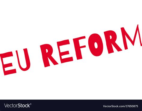 Eu Reform Rubber Stamp Royalty Free Vector Image