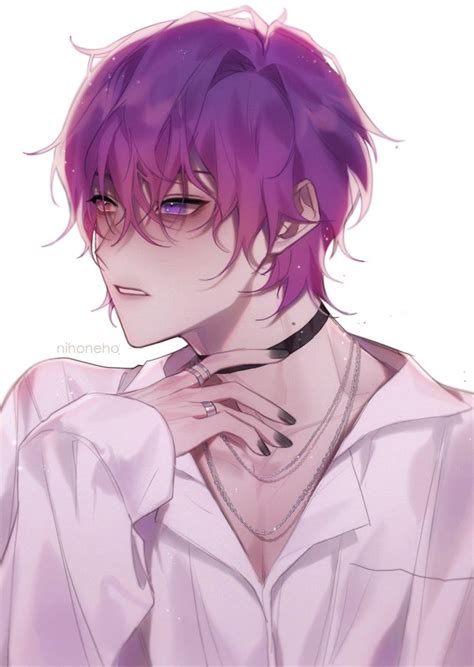 Uki Violeta Anime Purple Hair Kawaii Anime Cute Anime Guys