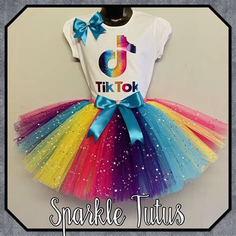 Rainbow Tiktok Inspired Birthday Party Dance Tutu Outfit Tutu Outfits