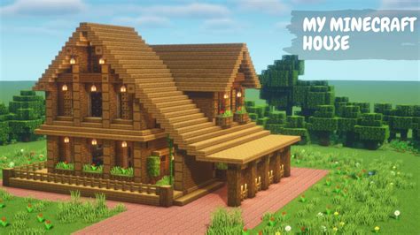 Minecraft Survival Minecraft Tutorial Wooden House Oak Kawaii Cabin House Styles Building